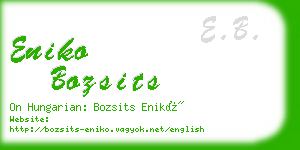 eniko bozsits business card